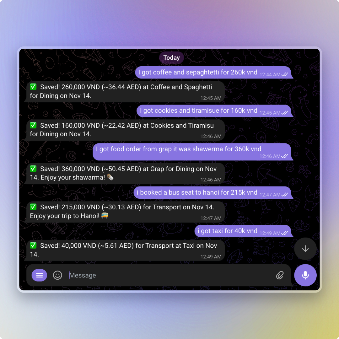 Type logging example